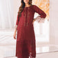 Claret Bliss |  Azure Ensembles Chiffon 3PCS 2023