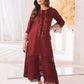 Claret Bliss |  Azure Ensembles Chiffon 3PCS 2023