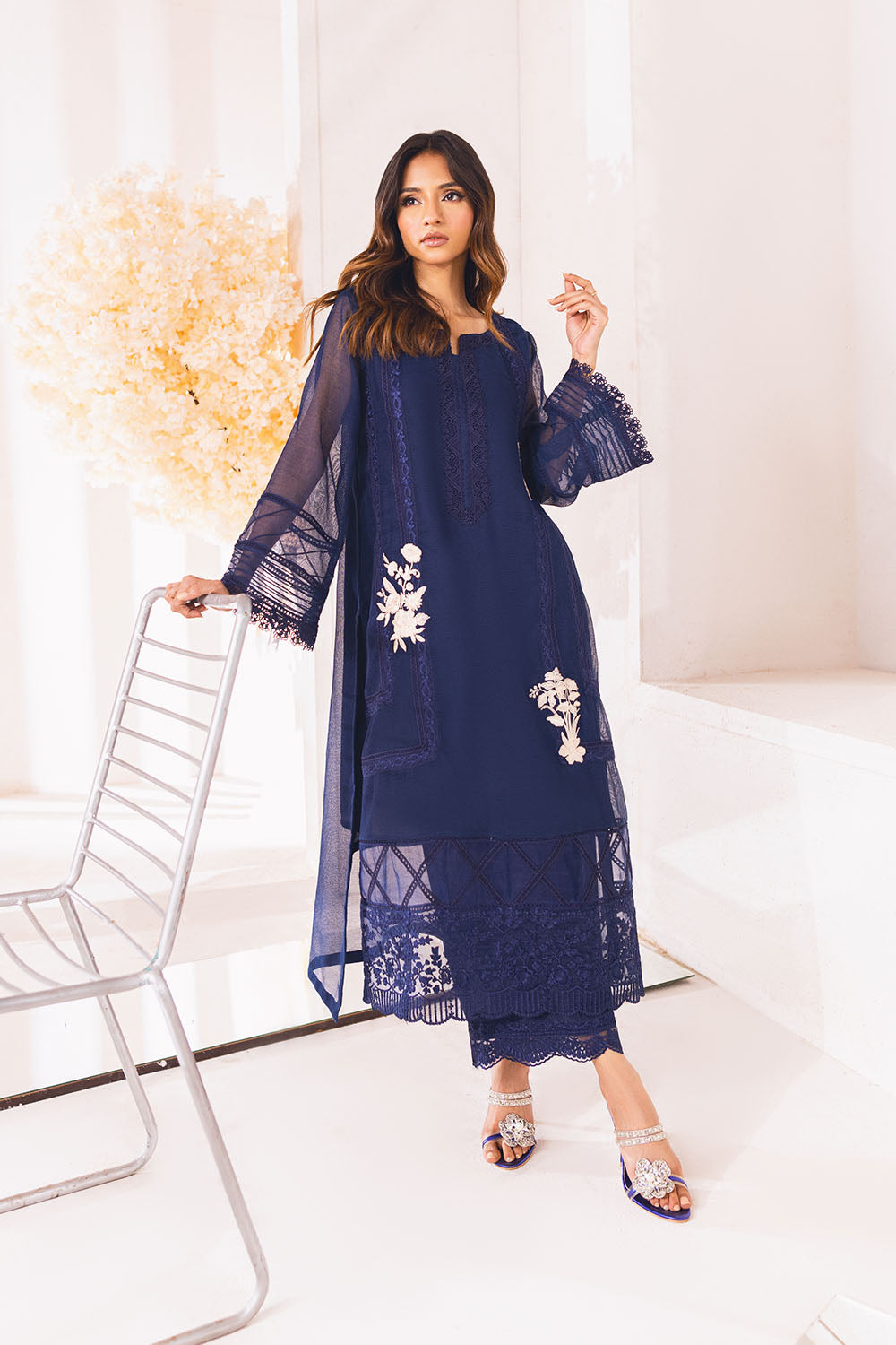 Cobalt Rush |  Azure Ensembles Chiffon 3PCS 2023