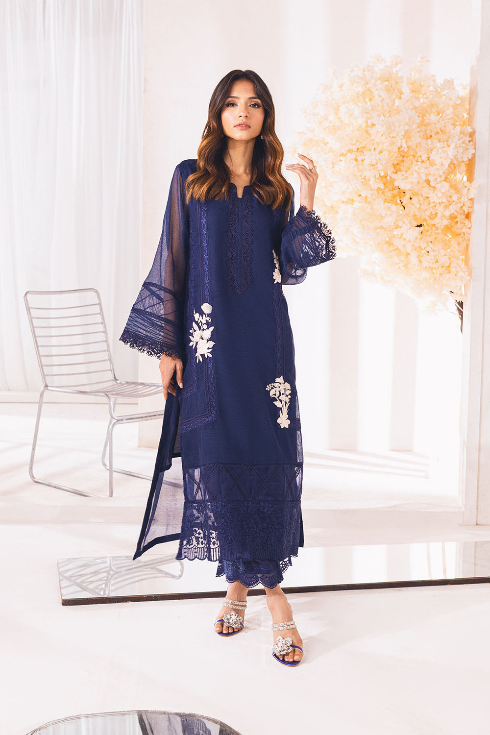 Cobalt Rush |  Azure Ensembles Chiffon 3PCS 2023