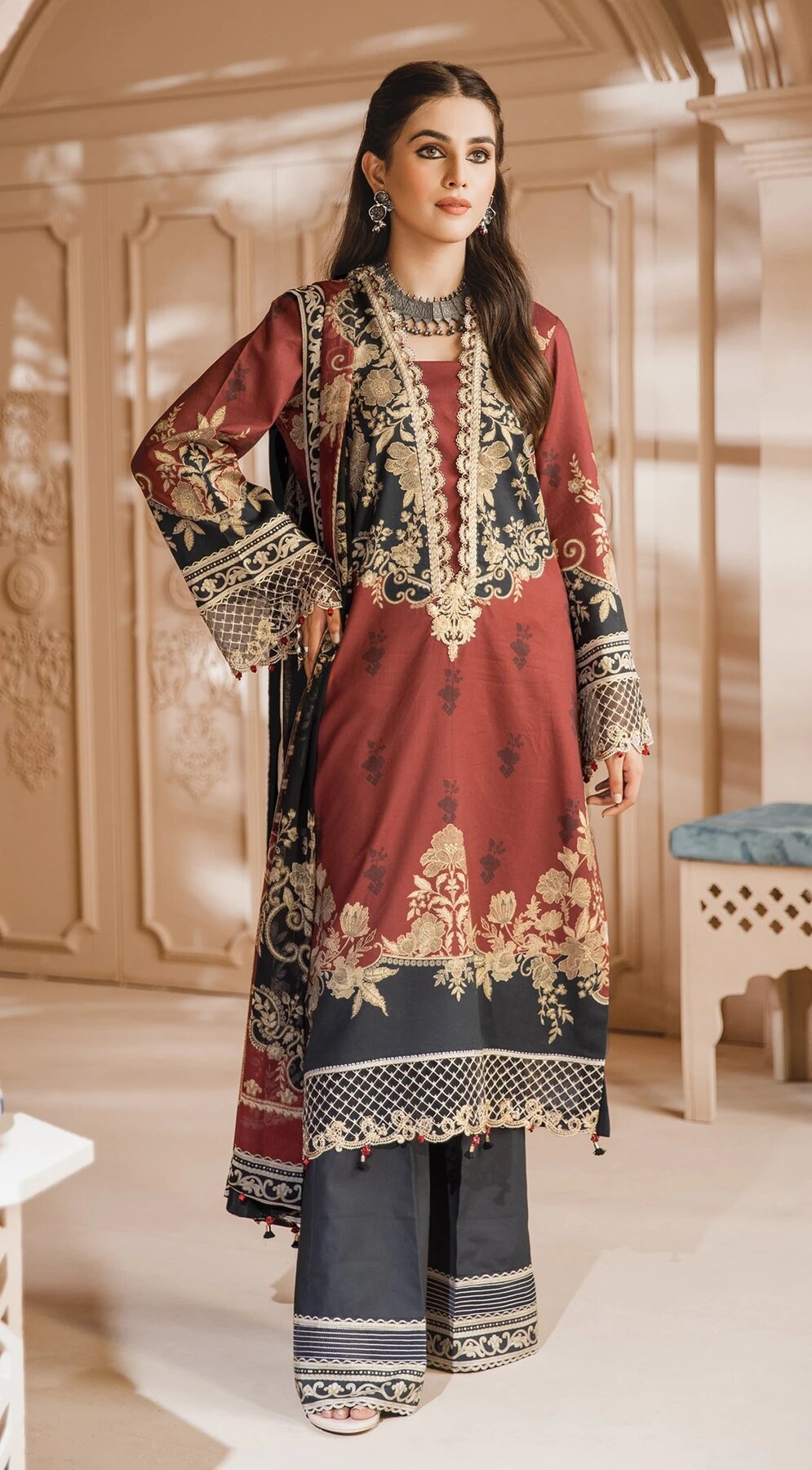 ALIYA | Anaya Noor Bano Cambric Collection '21 | Unstitched Embroidered Cambric Suits