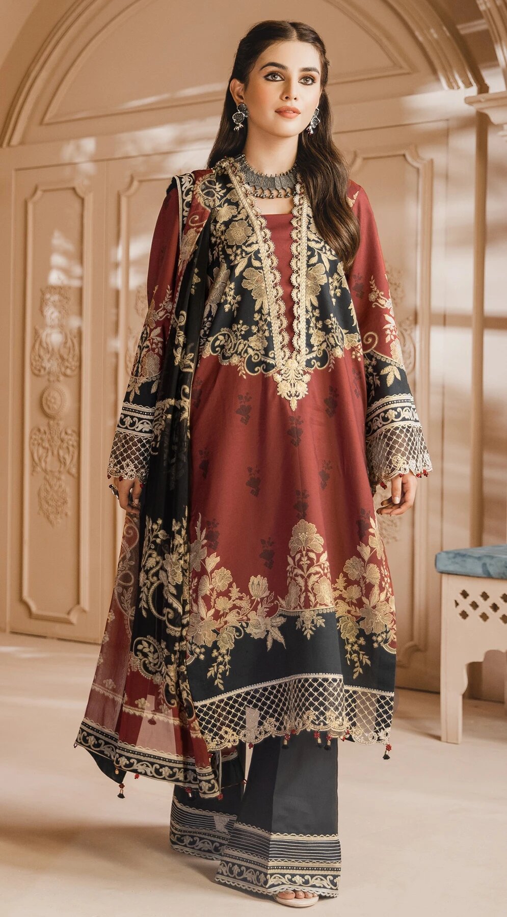 ALIYA | Anaya Noor Bano Cambric Collection '21 | Unstitched Embroidered Cambric Suits