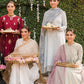 AAB-E HAYAAT-3PC |  Cross Stitch The Bride Tribe Wedding Festive Collection 2022 | Unstitched Embroidered Jacquard Suits