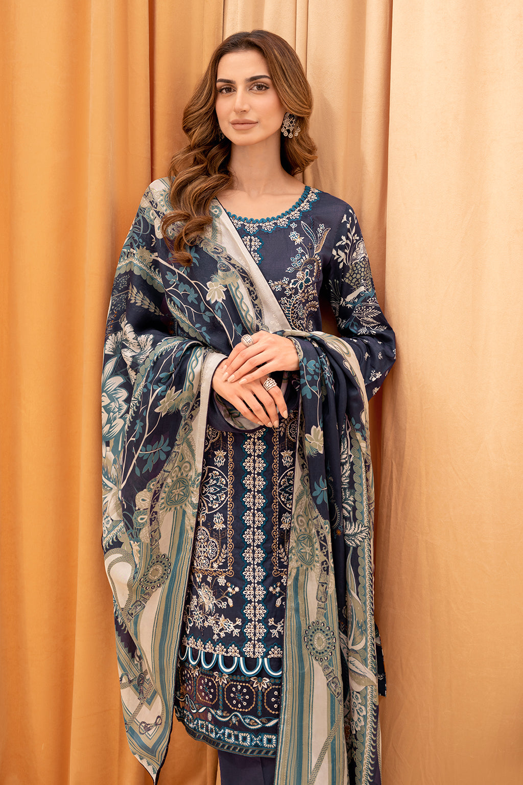 Y-701  |  Ramsha Riwayat Luxury Lawn Vol 7 Collection| Unstitched Lawn Embroidered Suits