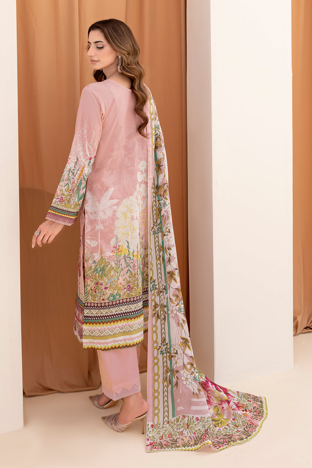 Y-702 |  Ramsha Riwayat Luxury Lawn Vol 7 Collection | Unstitched Lawn Embroidered Suits