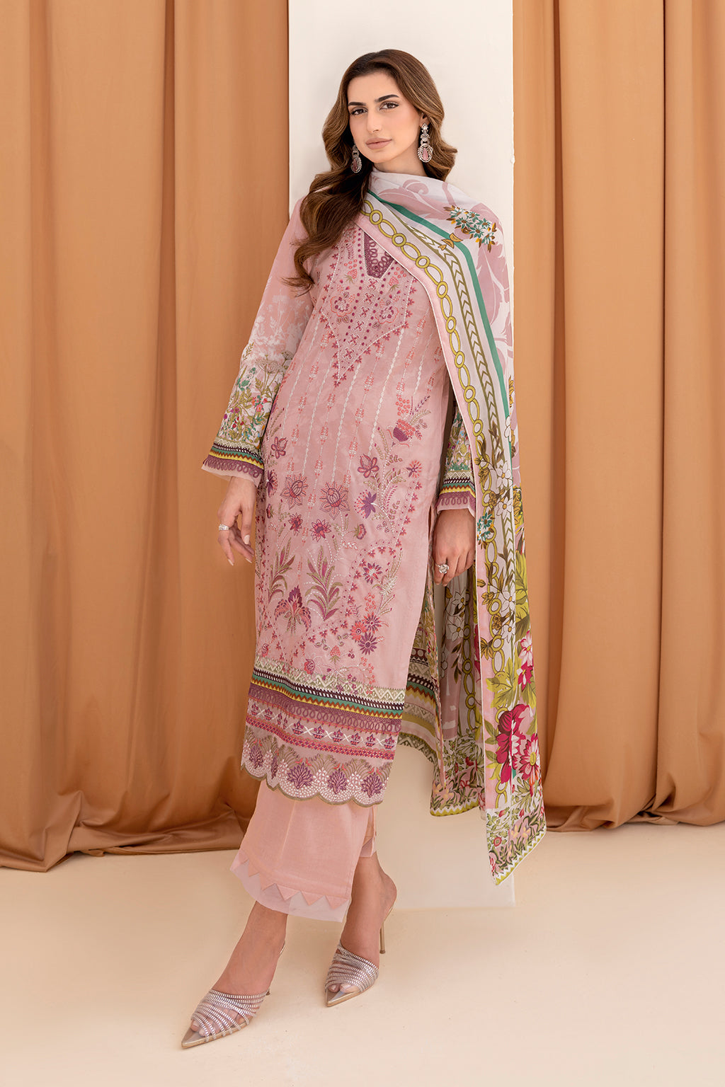 Y-702 |  Ramsha Riwayat Luxury Lawn Vol 7 Collection | Unstitched Lawn Embroidered Suits