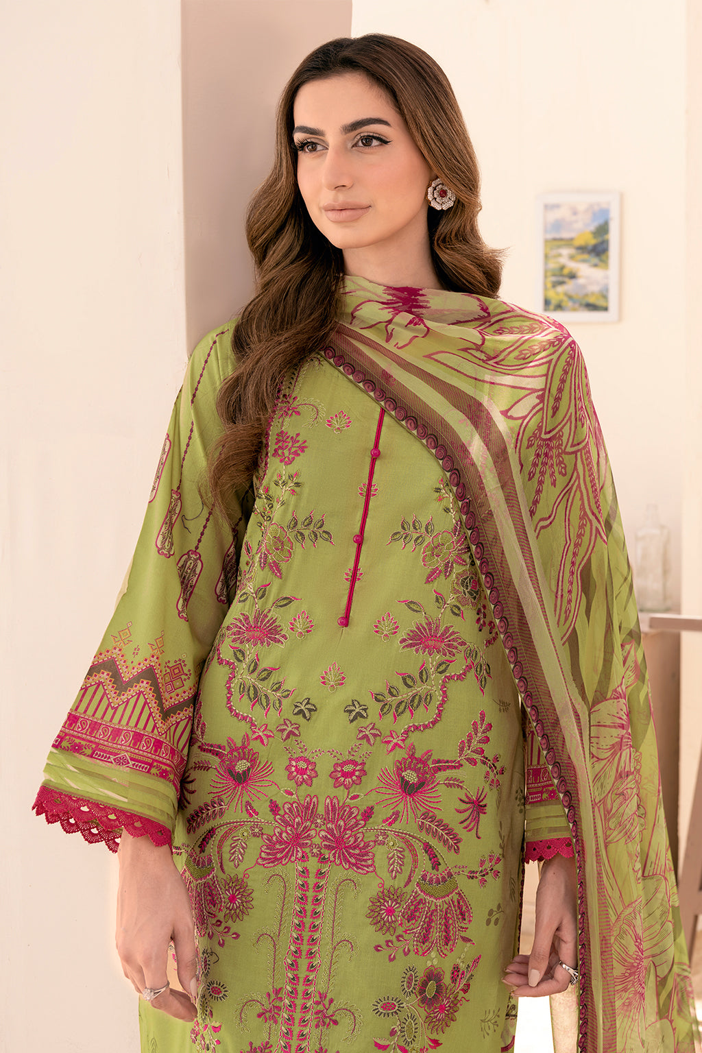 Y-712  |  Ramsha Riwayat Luxury Lawn Vol 7 Collection | Unstitched Lawn Embroidered Suits