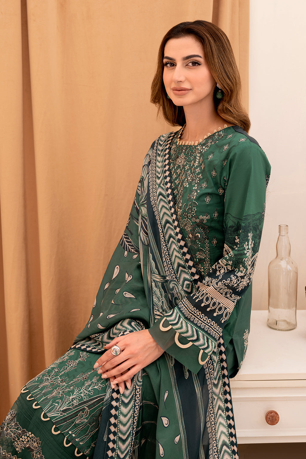 Y-705 |  Ramsha Riwayat Luxury Lawn Vol 7 Collection| Unstitched Lawn Embroidered Suits