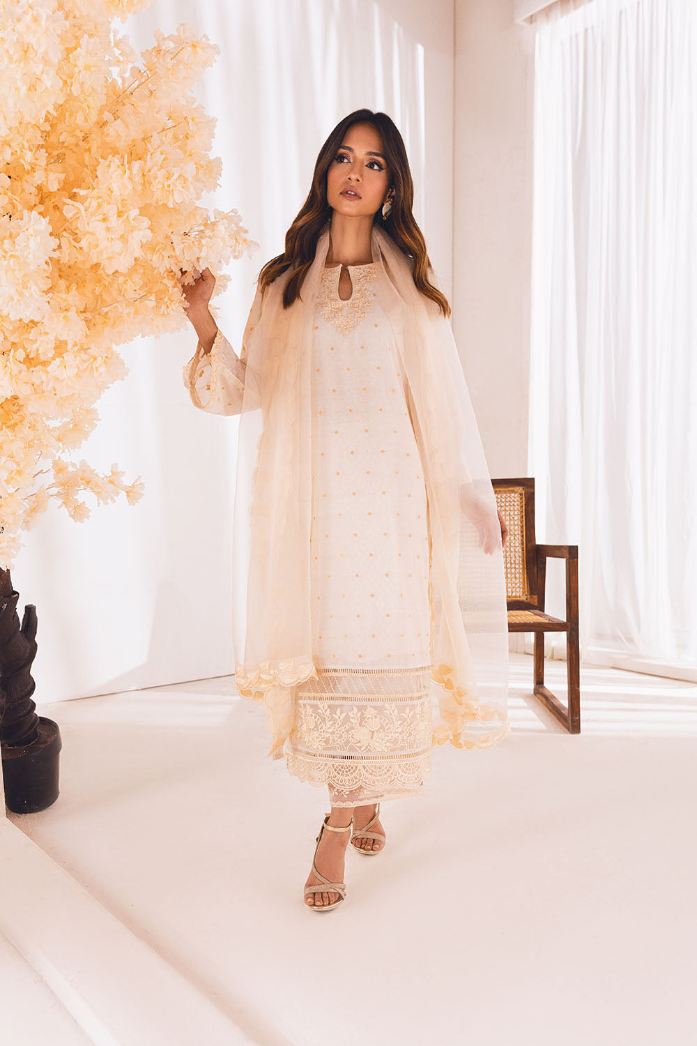 Divine Dust |  Azure Ensembles Chiffon 3PCS 2023