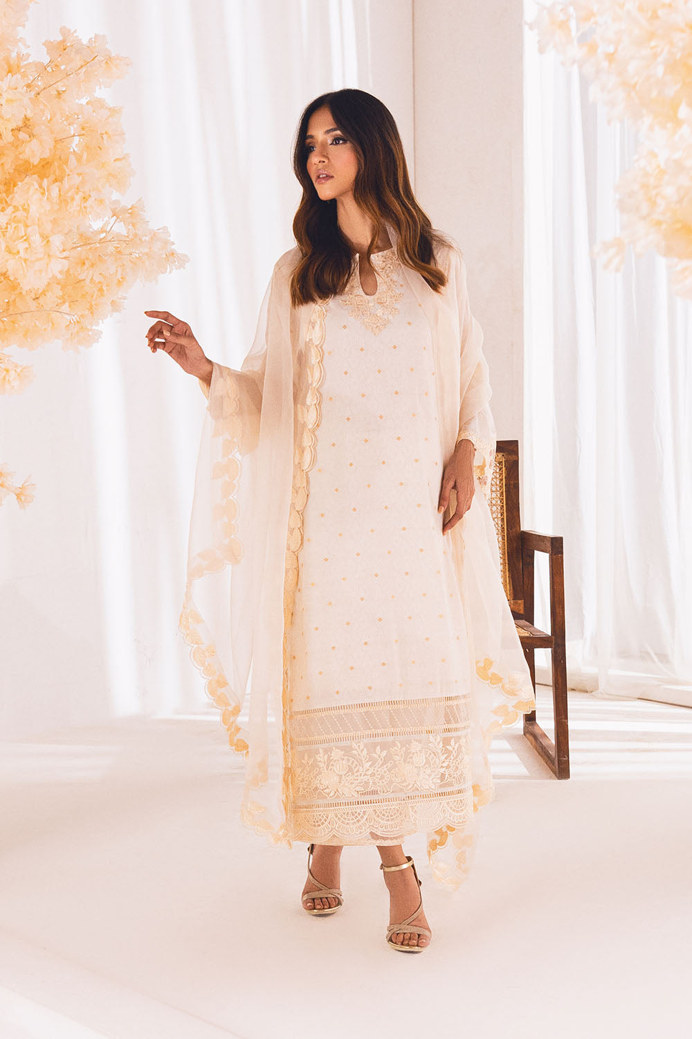 Divine Dust |  Azure Ensembles Chiffon 3PCS 2023
