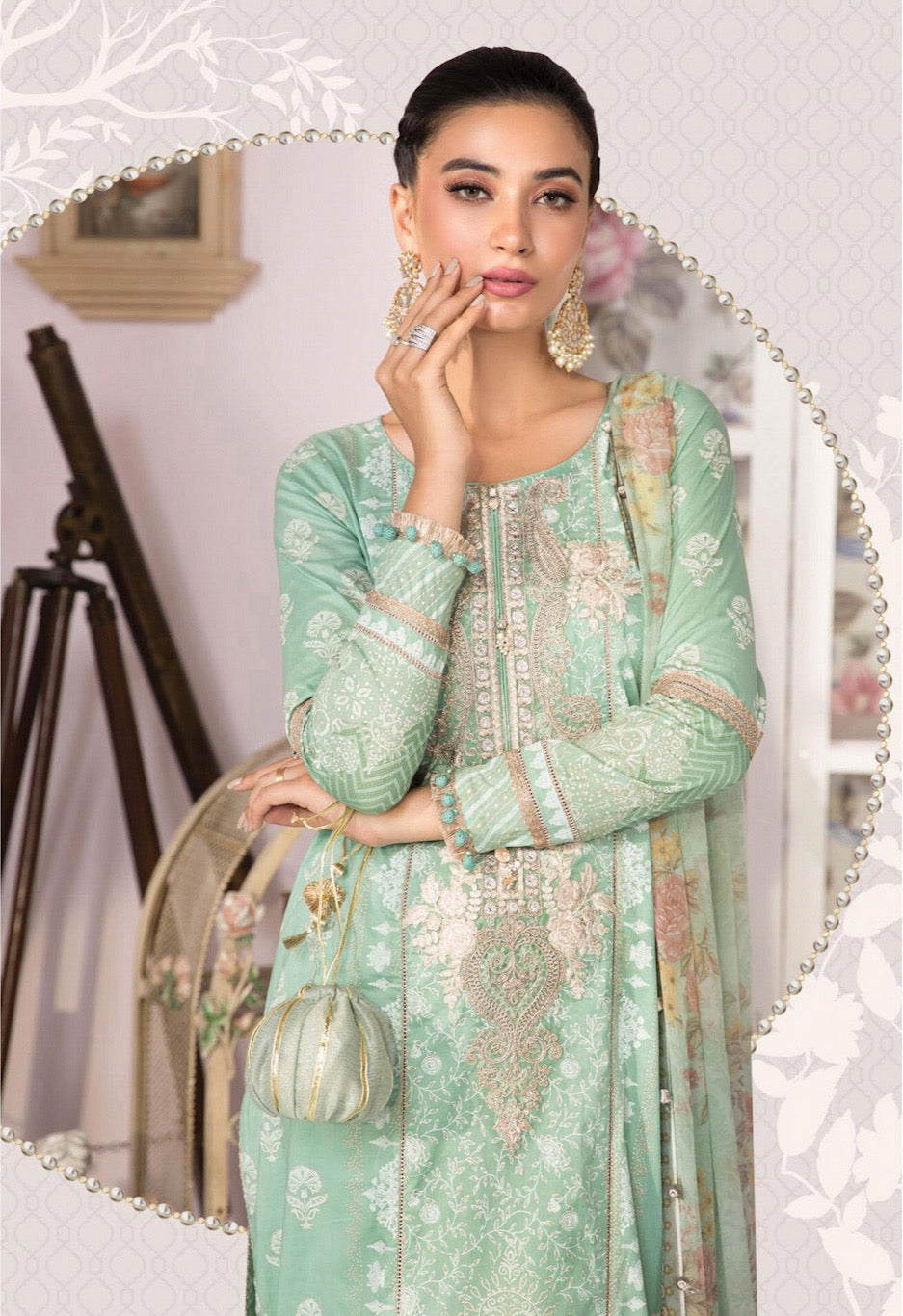 MPT-1103-B | Maria B Mprints Unstitched Eid Collection 2021 Vol-2