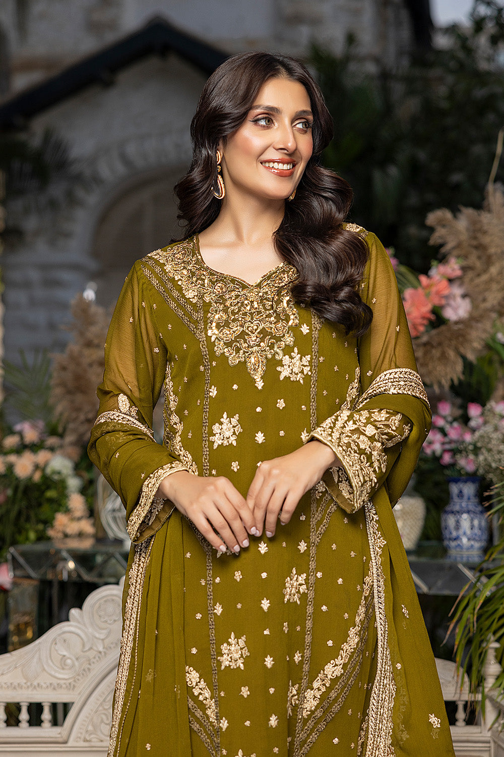 Eden Glow | Azure Luxe Embroidered 3pcs Collections 2023