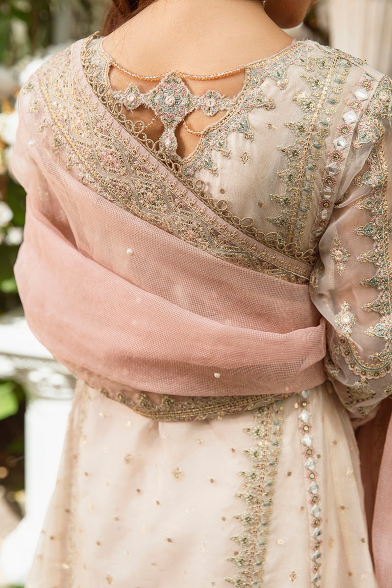 KF-01  MINAIL | Qalamkar Khaab Festive Formal Collection 2022 | Luxury Embroidered Unstitched Chiffon Suits
