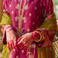 KF-06  AARMISH | Qalamkar Khaab Festive Formal Collection 2022 | Luxury Embroidered Unstitched Chiffon Suits