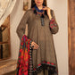 MPT 1209 A | Maria B MPrints Winter Collection 2021 | Unstitched Embroidered Khaddar Suits