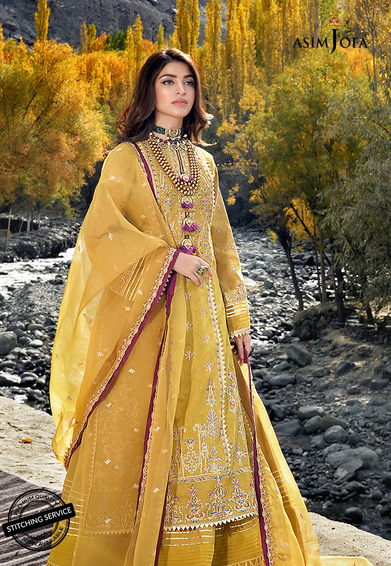 AJSL-3 | Asim Jofa Shehr-e-Yaar Luxury Lawn Collection 2022 | Unstitched Embroidered Lawn Suits
