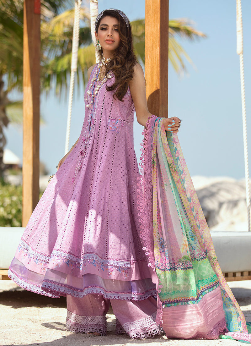 Marbella Mauve | Farah Talib Aziz ILO ILO Luxury Lawn Collection 2022 | Unstitched Embroidered Lawn Suits