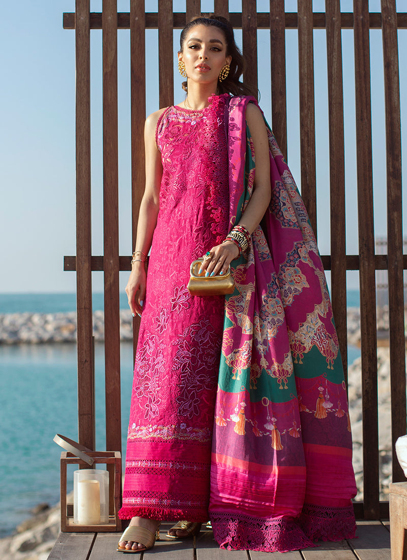 Ibiza Berry | Farah Talib Aziz ILO ILO Luxury Lawn Collection 2022 | Unstitched Embroidered Lawn Suits