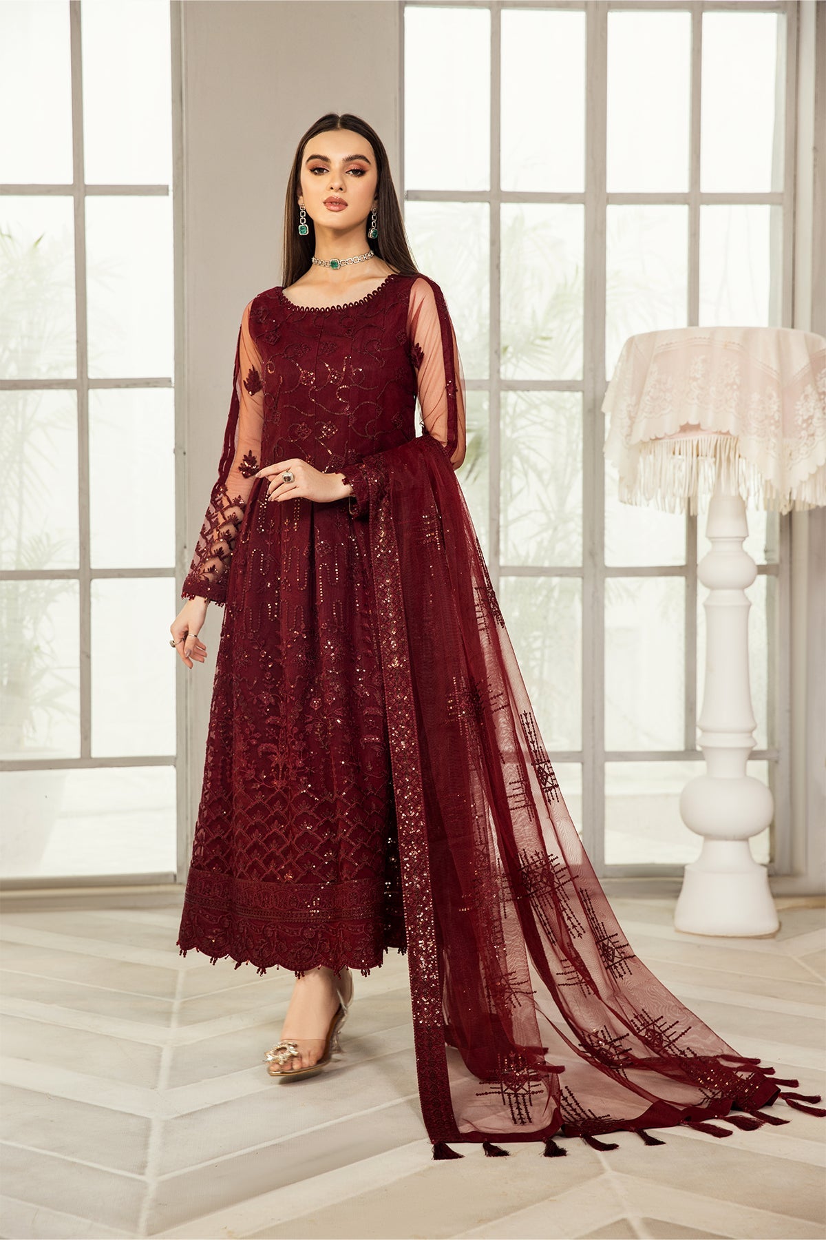 Gulrukh | Alizeh Fashion Embroidered Formal Collection 2022 | Unstitched and Stitched Embroidered Net Suits