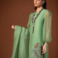 Gardenia | Mohtaram NUUR Luxury PRET Collection 2022 | Stitched Silk Suits