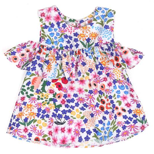 Infants Girls Casual Top Bloom - Multi | Bachaa Party Baby Clothes Girls Tops & T-Shirts