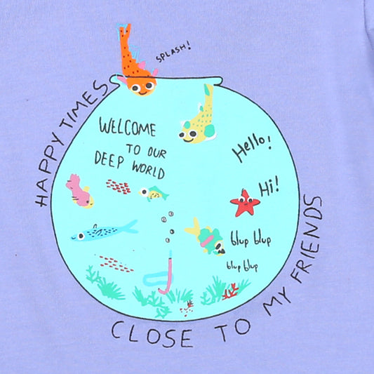 Infants Girls T-Shirt Happy Times - B. Lavender | Bachaa Party Baby Clothes Girls Tops & T-Shirts