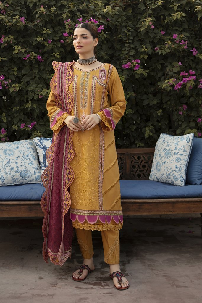 NW-13 | Qalamkar Qline Linen Winter Collection 2021 | Unstitched Embroidered Organza Suits