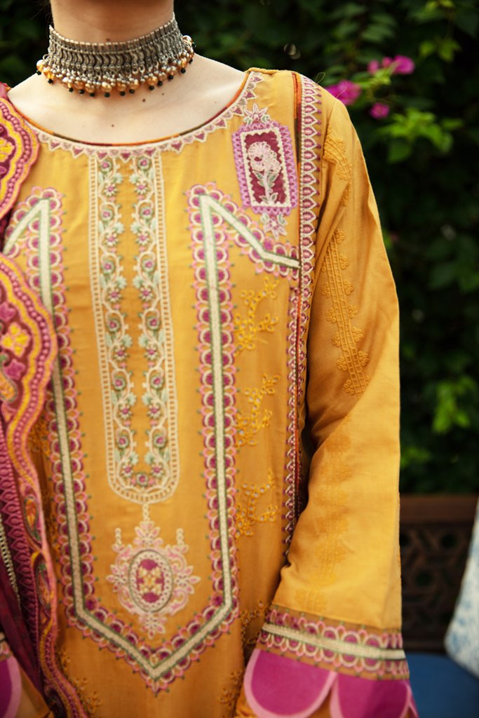 NW-13 | Qalamkar Qline Linen Winter Collection 2021 | Unstitched Embroidered Organza Suits