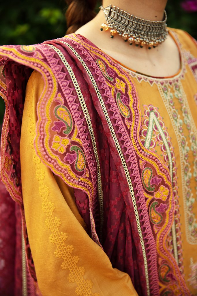 NW-13 | Qalamkar Qline Linen Winter Collection 2021 | Unstitched Embroidered Organza Suits