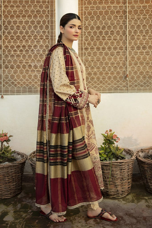 NW-06 | Qalamkar Qline Linen Winter Collection 2021 | Unstitched Embroidered Organza Suits