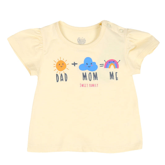 Infants Girls T-Shirt Dad Mom - Papyrus | Bachaa Party Baby Clothes Girls Tops & T-Shirts