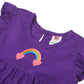 Infants Girls Embroidered Top Rainbow Embroidery - Purple | Bachaa Party Baby Clothes Girls Tops & T-Shirts