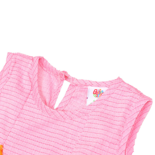 Infants Girls Embroidered Top Fairytale - Pink | Bachaa Party Baby Clothes Girls Tops & T-Shirts