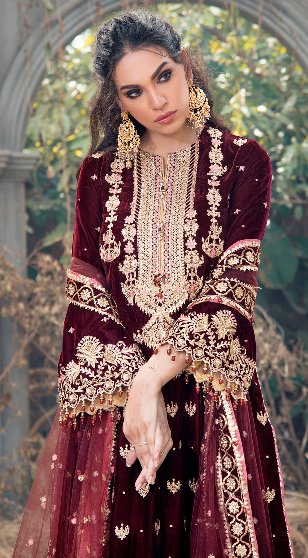 LUCILLE VL121-05 |  Anaya by Kiran Chaudhry Velour De Fete '21 | Unstitched Embroidered Velvet Suits