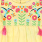 Infant Girls Embroided Top Exotic Bird - Lemon | Bachaa Party Baby Clothes Girls Tops & T-Shirts