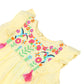 Infant Girls Embroided Top Exotic Bird - Lemon | Bachaa Party Baby Clothes Girls Tops & T-Shirts