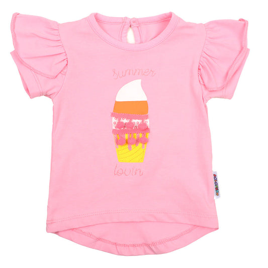 Infants Girls T-Shirt Summer Lovin - Candy Pink | Bachaa Party Baby Clothes Girls Tops & T-Shirts