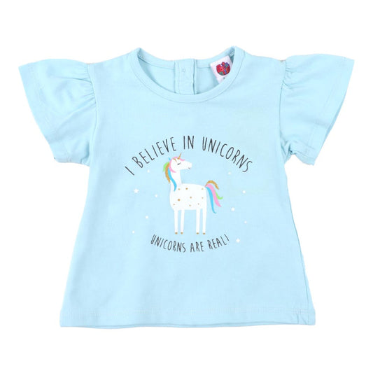 Infant Girls T-Shirt Character - Fair Aqua | Bachaa Party Baby Clothes Girls Tops & T-Shirts