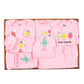 New Born Girl Set 9Pc Fruit - Pink | Bachaa Party Baby Clothes Girls Tops & T-Shirts