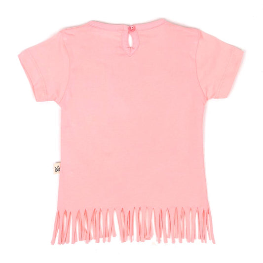 Infant Girls T-Shirt Today Mood - Pink Lemon | Bachaa Party Baby Clothes Girls Tops & T-Shirts