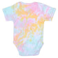 Unisex Romper Tie Dye Happy - White | Bachaa Party Baby Clothes Rompers