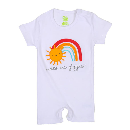 Infant Boys Knitted Rompers Make A Giggle - White | Bachaa Party Baby Clothes Rompers