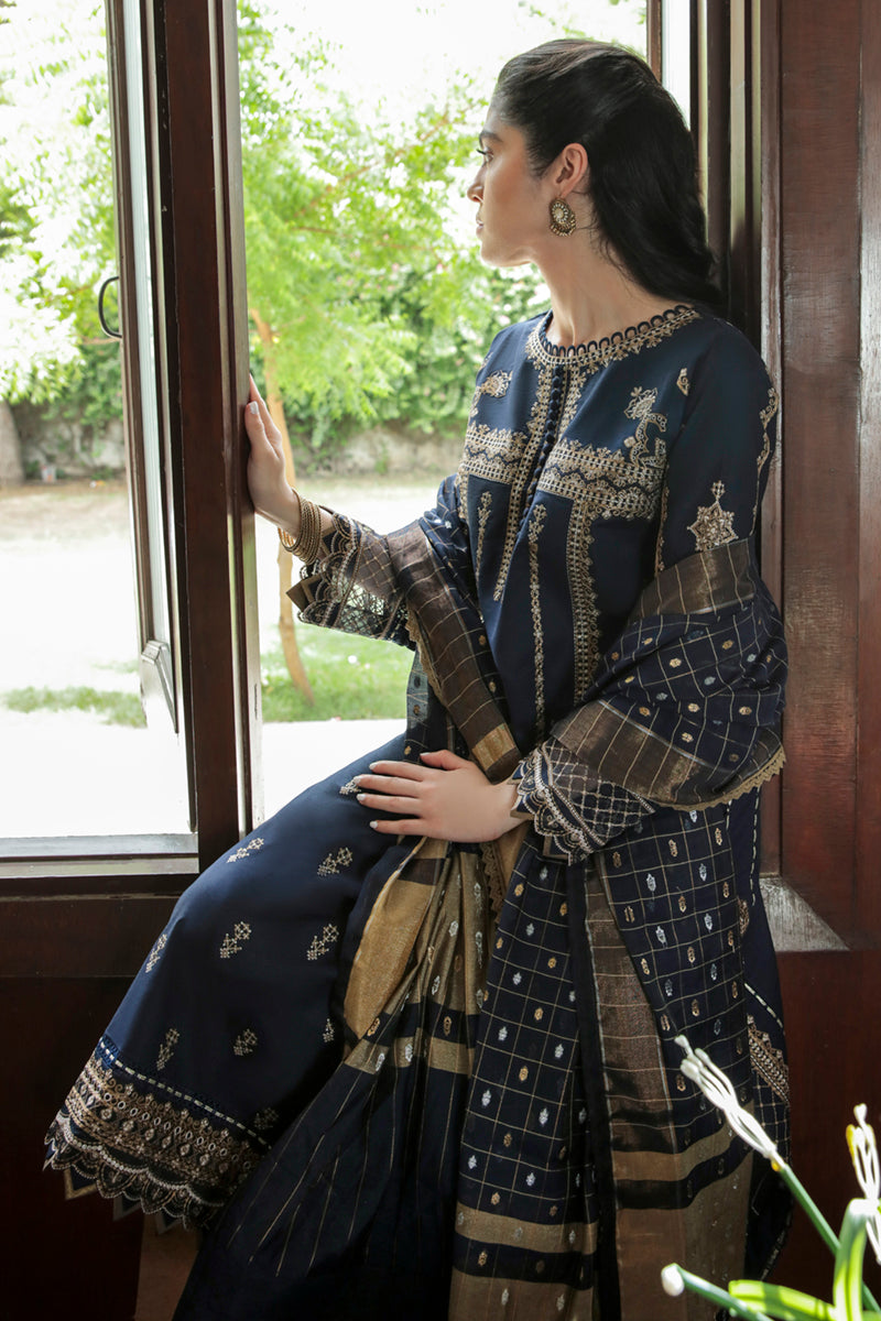 AQ-10  ESHAAL  | Qalamkar Qline Dastak Summer Collection 2022 | Unstitched Embroidered Lawn Suits