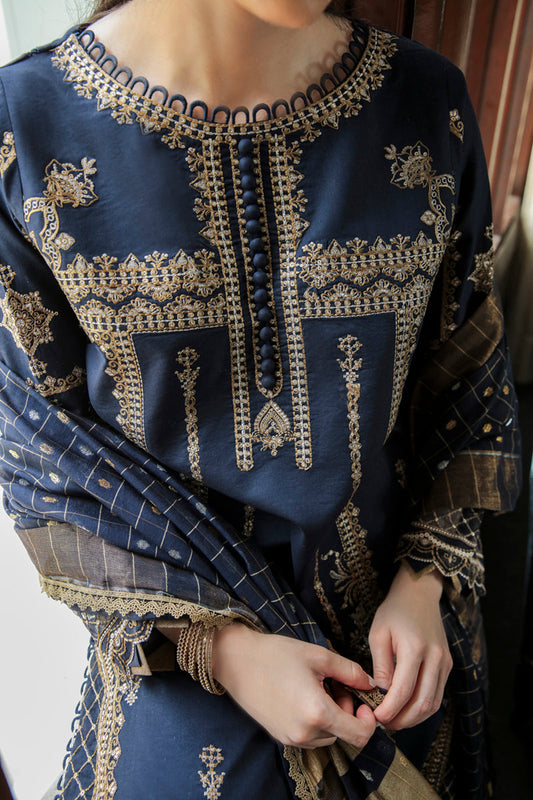 AQ-10  ESHAAL  | Qalamkar Qline Dastak Summer Collection 2022 | Unstitched Embroidered Lawn Suits