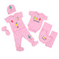 New Born Girl Set 9Pc Fruit - Pink | Bachaa Party Baby Clothes Girls Tops & T-Shirts