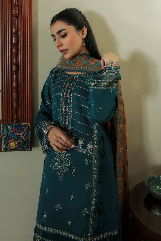 AQ-12  AMAL  | Qalamkar Qline Dastak Summer Collection 2022 | Unstitched Embroidered Lawn Suits