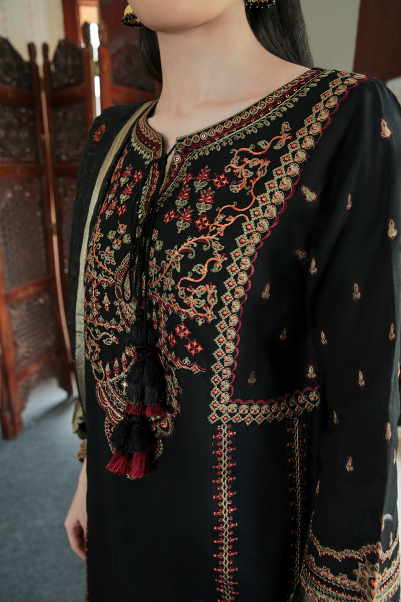 AQ-01  ZAREEN | Qalamkar Qline Dastak Summer Collection 2022 | Unstitched Embroidered Lawn Suits