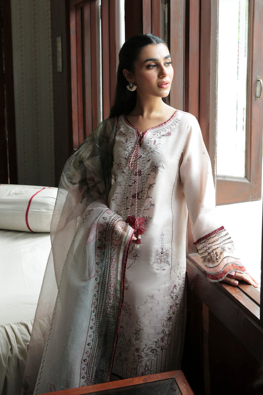 AQ-03  SAFFA  | Qalamkar Qline Dastak Summer Collection 2022 | Unstitched Embroidered Lawn Suits