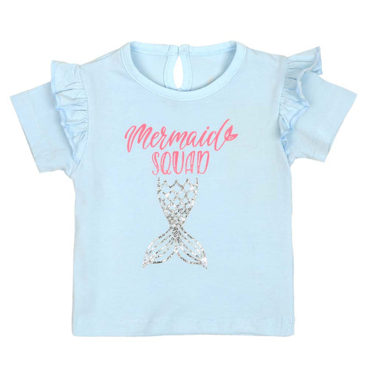 Infant Girls T-Shirt Mermaid Squad - Atomizer | Bachaa Party Baby Clothes Girls Tops & T-Shirts