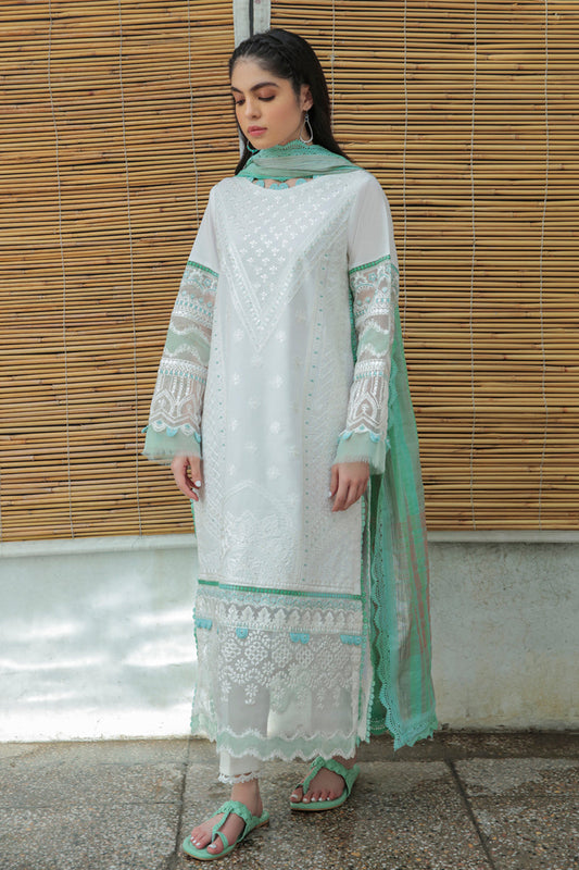 AQ-09  NAILA  | Qalamkar Qline Dastak Summer Collection 2022 | Unstitched Embroidered Lawn Suits